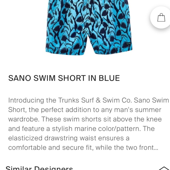 50% off w ♥️ TRUNKS SURF & SWIM CO. boys shark Swim Shorts L 0132 - Picture 2 of 6